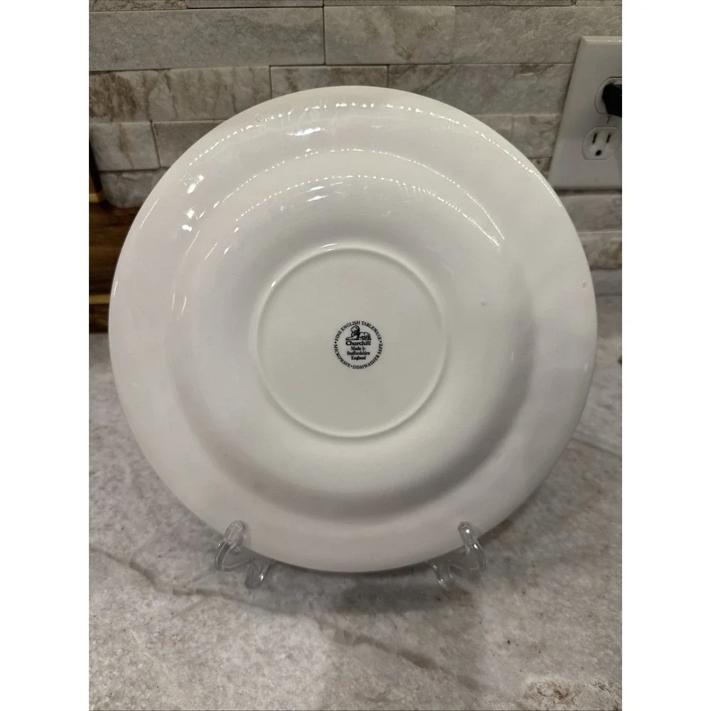 Churchill Bermuda Blue‎ Scalloped Edge Dinner Plate 10 3/8